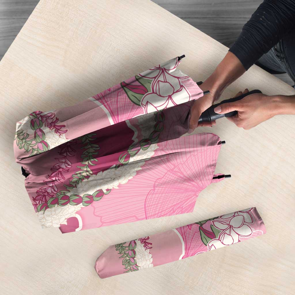 Hawaii Maui Island Flowers Lei Umbrella Lokelani Rose Pink LT7 - Polynesian Pride
