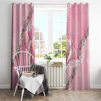 Hawaii Maui Island Flowers Lei Window Curtain Lokelani Rose Pink LT7 - Polynesian Pride