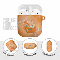 Hawaii Lanai Island Flowers Lei AirPods Case Orange Kaunaoa Mix Maile LT7 - Polynesian Pride