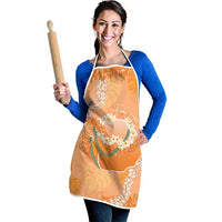 Hawaii Lanai Island Flowers Lei Apron Orange Kaunaoa Mix Maile LT7 - Polynesian Pride