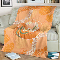 Hawaii Lanai Island Flowers Lei Blanket Orange Kaunaoa Mix Maile LT7 - Polynesian Pride