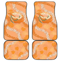 Hawaii Lanai Island Flowers Lei Car Mats Orange Kaunaoa Mix Maile LT7 - Polynesian Pride