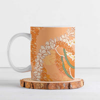 Hawaii Lanai Island Flowers Lei Ceramic Mug Orange Kaunaoa Mix Maile LT7 Orange - Polynesian Pride