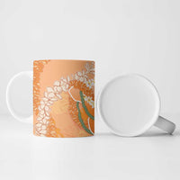 Hawaii Lanai Island Flowers Lei Ceramic Mug Orange Kaunaoa Mix Maile LT7 - Polynesian Pride