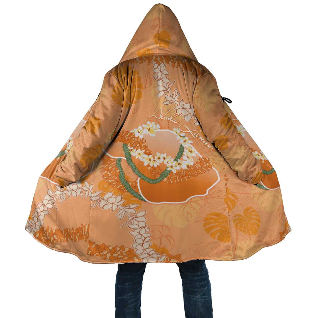 Hawaii Lanai Island Flowers Lei Cloak Orange Kaunaoa Mix Maile LT7 Unisex Orange - Polynesian Pride
