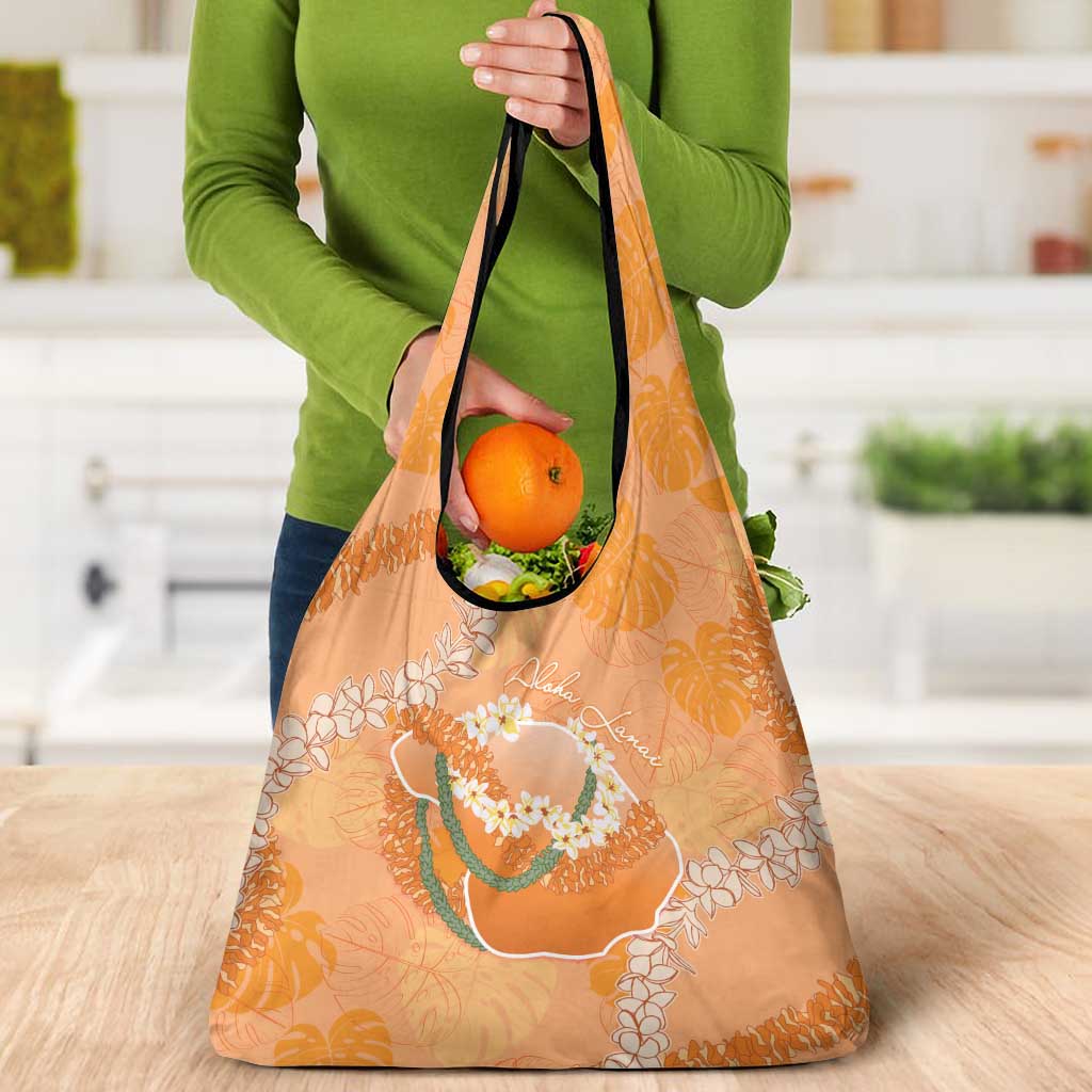 Hawaii Lanai Island Flowers Lei Grocery Bag Orange Kaunaoa Mix Maile LT7 - Polynesian Pride
