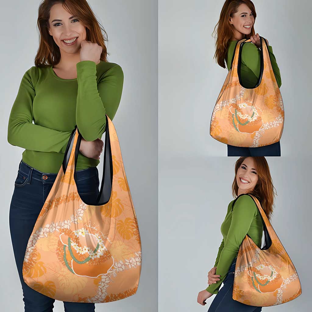 Hawaii Lanai Island Flowers Lei Grocery Bag Orange Kaunaoa Mix Maile LT7 - Polynesian Pride