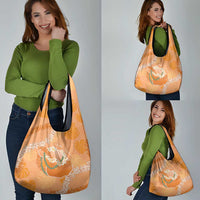 Hawaii Lanai Island Flowers Lei Grocery Bag Orange Kaunaoa Mix Maile LT7 - Polynesian Pride