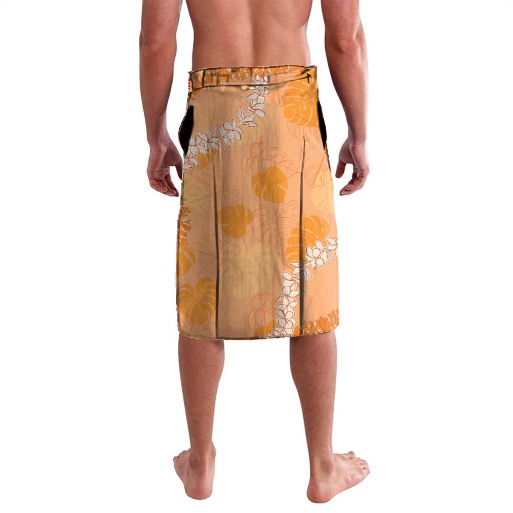 Hawaii Lanai Island Flowers Lei Lavalava Orange Kaunaoa Mix Maile LT7 - Polynesian Pride
