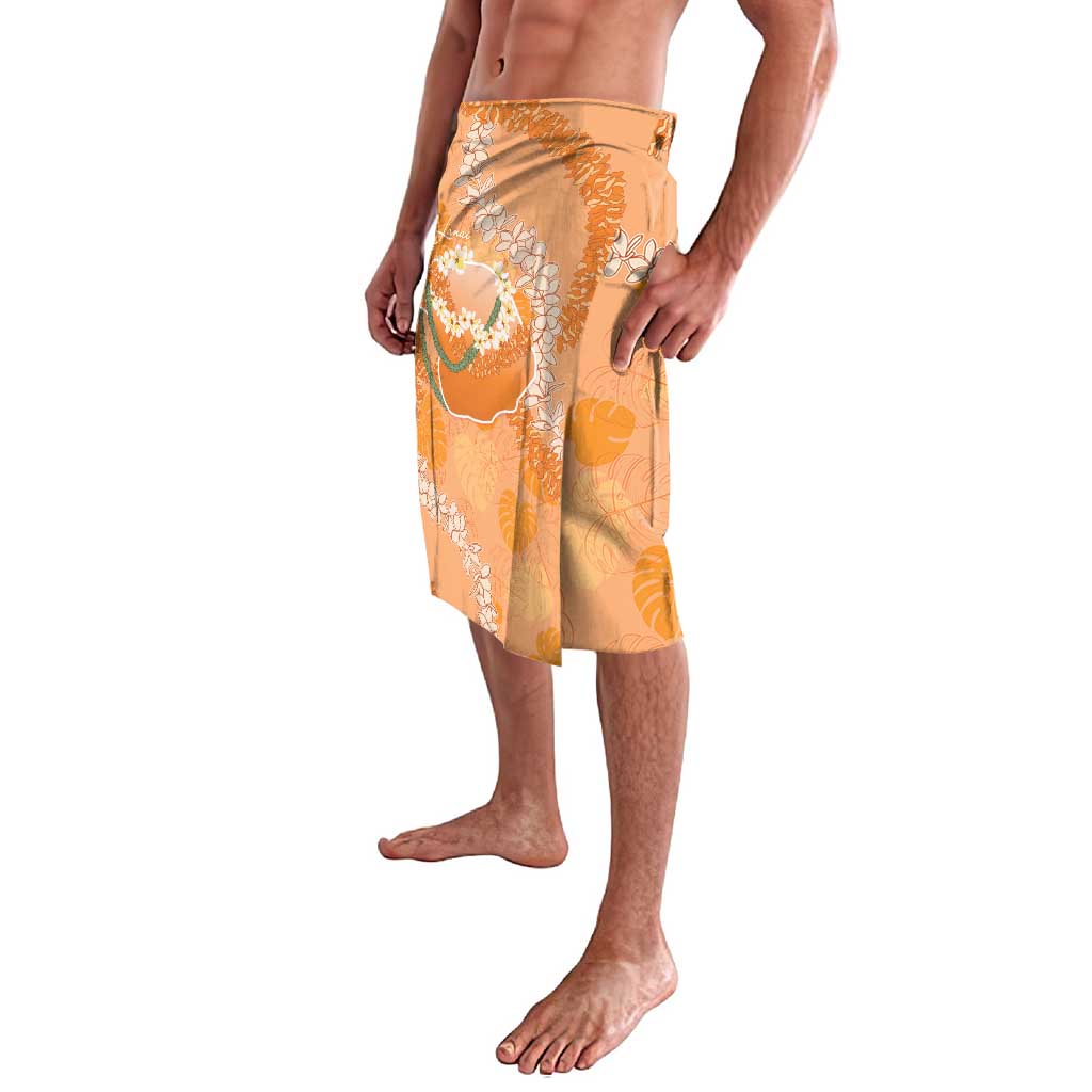 Hawaii Lanai Island Flowers Lei Lavalava Orange Kaunaoa Mix Maile LT7 - Polynesian Pride