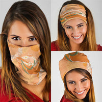 Hawaii Lanai Island Flowers Lei Neck Gaiter Orange Kaunaoa Mix Maile LT7 - Polynesian Pride