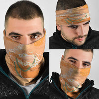 Hawaii Lanai Island Flowers Lei Neck Gaiter Orange Kaunaoa Mix Maile LT7 - Polynesian Pride