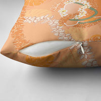 Hawaii Lanai Island Flowers Lei Pillow Cover Orange Kaunaoa Mix Maile LT7 - Polynesian Pride