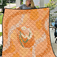 Hawaii Lanai Island Flowers Lei Quilt Orange Kaunaoa Mix Maile