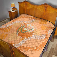 Hawaii Lanai Island Flowers Lei Quilt Orange Kaunaoa Mix Maile