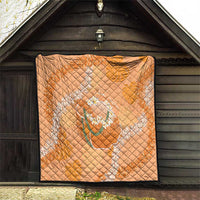 Hawaii Lanai Island Flowers Lei Quilt Orange Kaunaoa Mix Maile