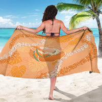 Hawaii Lanai Island Flowers Lei Sarong Orange Kaunaoa Mix Maile LT7 - Polynesian Pride
