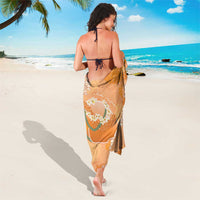 Hawaii Lanai Island Flowers Lei Sarong Orange Kaunaoa Mix Maile LT7 - Polynesian Pride