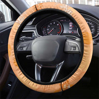Hawaii Lanai Island Flowers Lei Steering Wheel Cover Orange Kaunaoa Mix Maile LT7 - Polynesian Pride
