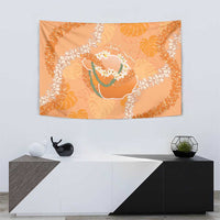 Hawaii Lanai Island Flowers Lei Tapestry Orange Kaunaoa Mix Maile LT7 - Polynesian Pride