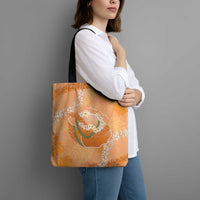 Hawaii Lanai Island Flowers Lei Tote Bag Orange Kaunaoa Mix Maile LT7 - Polynesian Pride