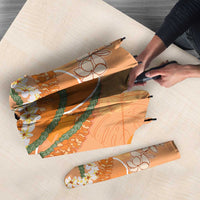 Hawaii Lanai Island Flowers Lei Umbrella Orange Kaunaoa Mix Maile LT7 - Polynesian Pride