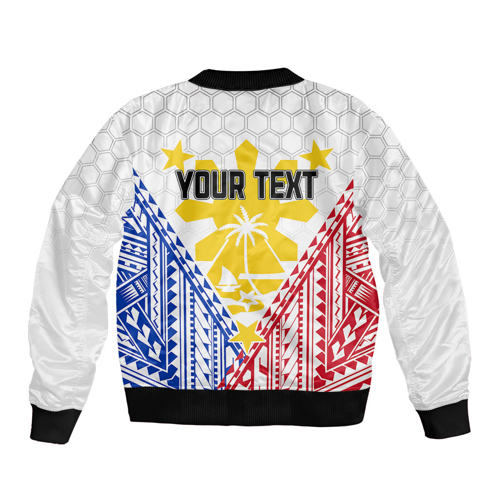 Personalised Philippines Mix Guam Bomber Jacket Filipino Flag Style LT7 - Polynesian Pride