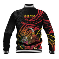 Personalized Milne Bay Baseball Jacket PNG Lime Pot with Oro Tapa LT7 - Polynesian Pride