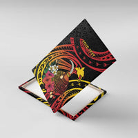 Personalized Milne Bay Canvas Wall Art PNG Lime Pot with Oro Tapa LT7 With Frame Black - Polynesian Pride