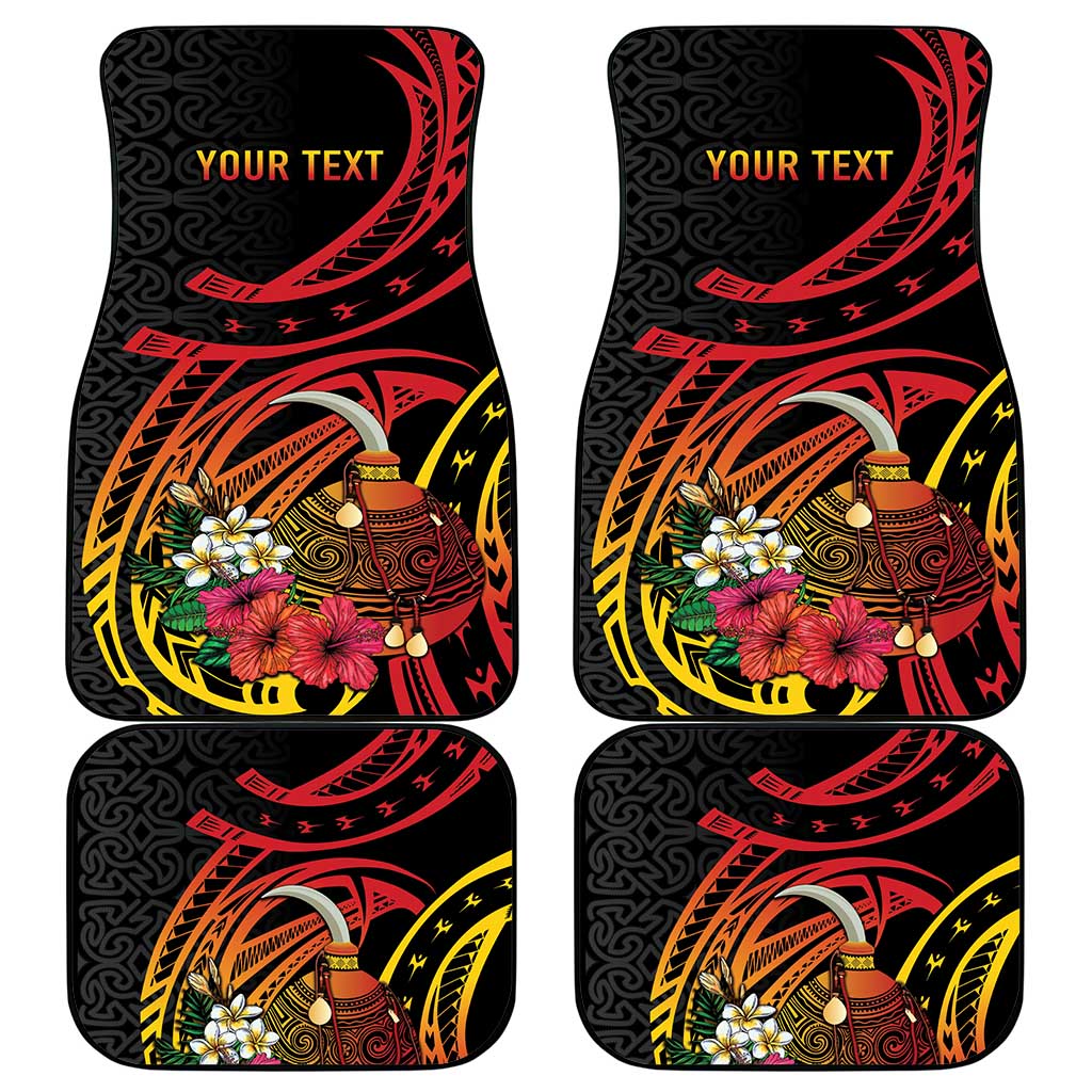 Personalized Milne Bay Car Mats PNG Lime Pot with Oro Tapa LT7 - Polynesian Pride