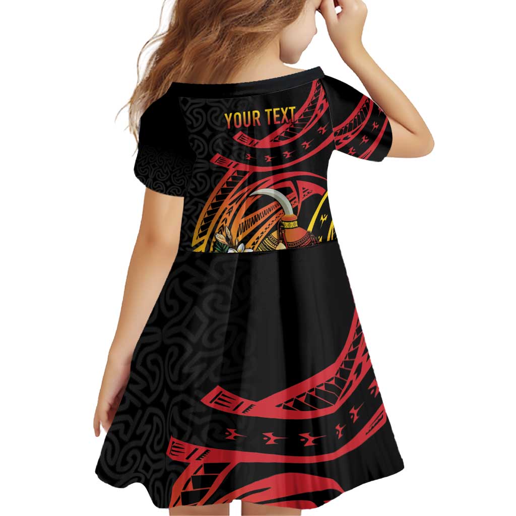 Personalized Milne Bay Family Matching Off Shoulder Short Dress and Hawaiian Shirt PNG Lime Pot with Oro Tapa