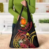 Personalized Milne Bay Grocery Bag PNG Lime Pot with Oro Tapa LT7 - Polynesian Pride