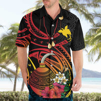 Personalized Milne Bay Hawaiian Shirt PNG Lime Pot with Oro Tapa LT7 - Polynesian Pride