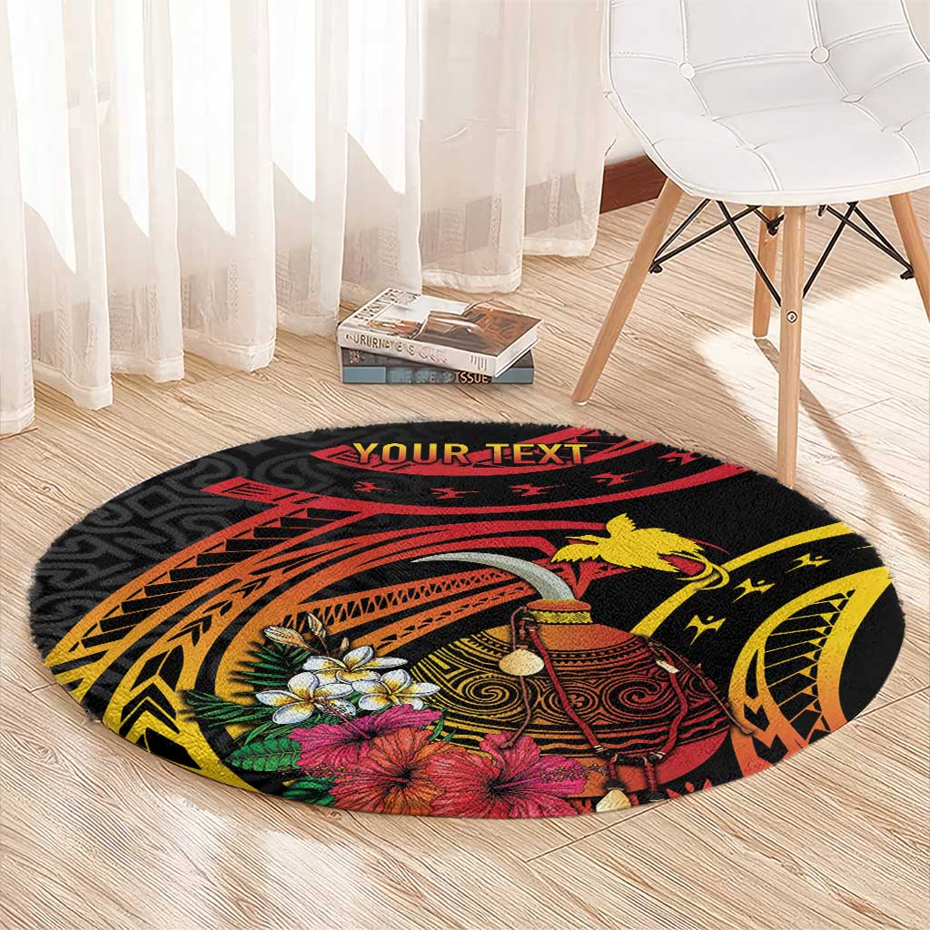 Personalized Milne Bay Round Carpet PNG Lime Pot with Oro Tapa