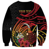 Personalized Milne Bay Sweatshirt PNG Lime Pot with Oro Tapa LT7 - Polynesian Pride