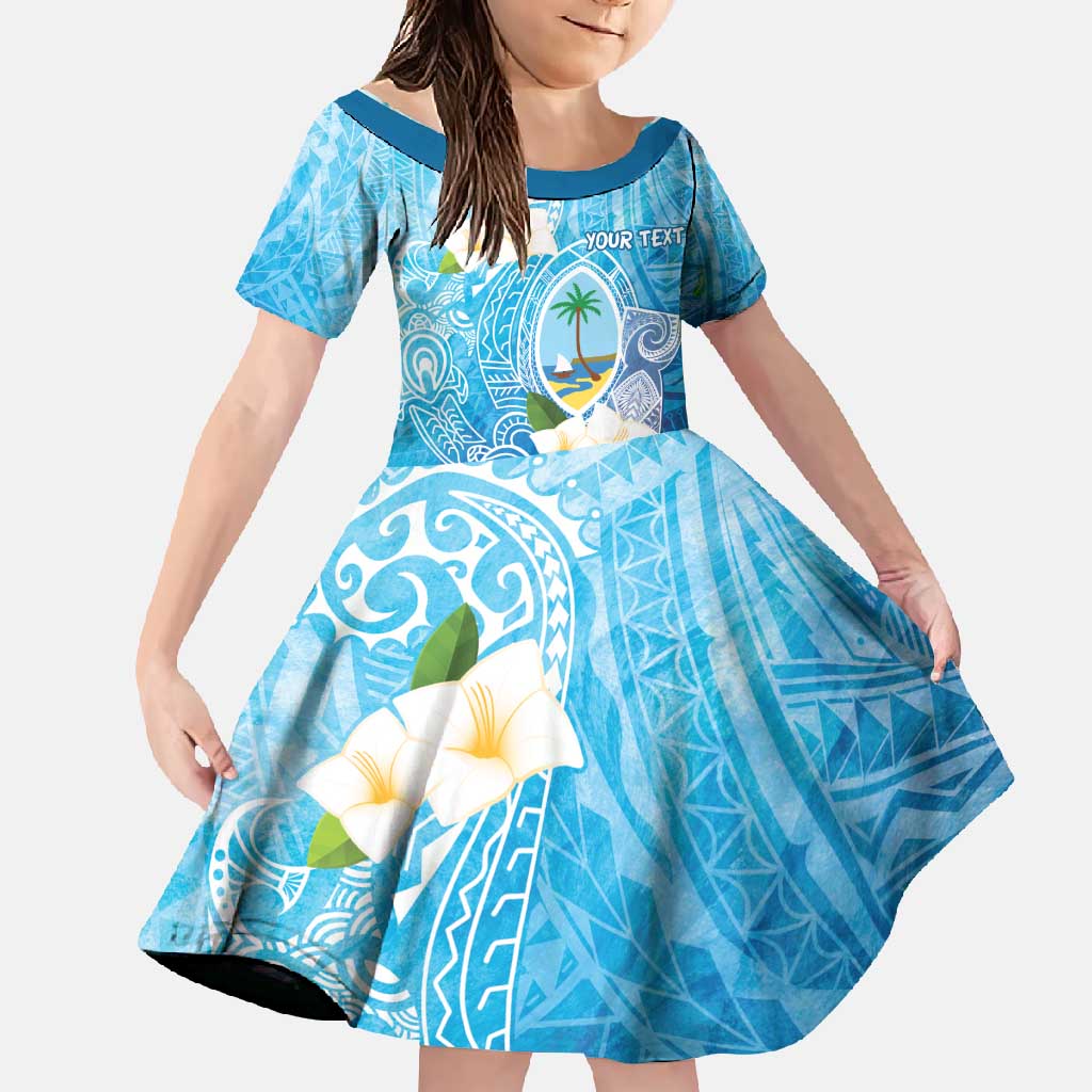 Hafa Adai Guam Chamorro Personalized Family Matching Short Sleeve Bodycon Dress and Hawaiian Shirt Ocean Blue Latte Stone with Guasali - Polynesian Pride
