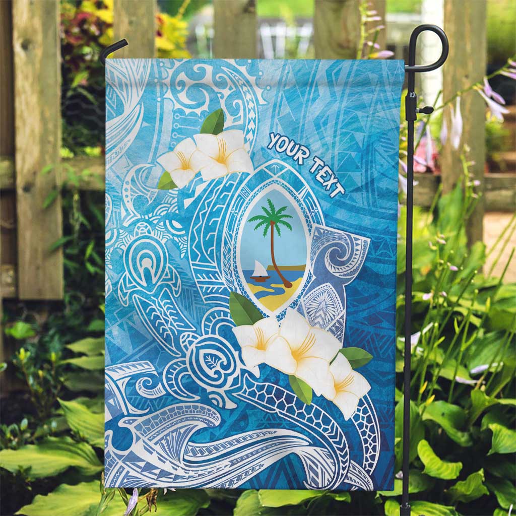 Hafa Adai Guam Chamorro Personalized Garden Flag Ocean Blue Latte Stone with Guasali - Polynesian Pride