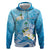 Hafa Adai Guam Chamorro Personalized Hoodie Ocean Blue Latte Stone with Guasali - Polynesian Pride