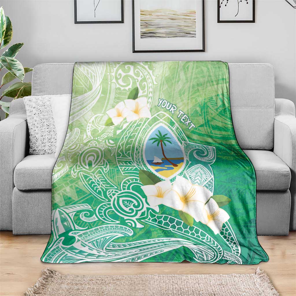 Hafa Adai Guam Chamorro Personalized Blanket Summer Green Latte Stone with Guasali - Polynesian Pride