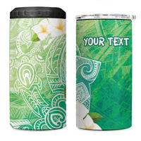 Hafa Adai Guam Chamorro Personalized 4 in 1 Can Cooler Tumbler Summer Green Latte Stone with Guasali - Polynesian Pride