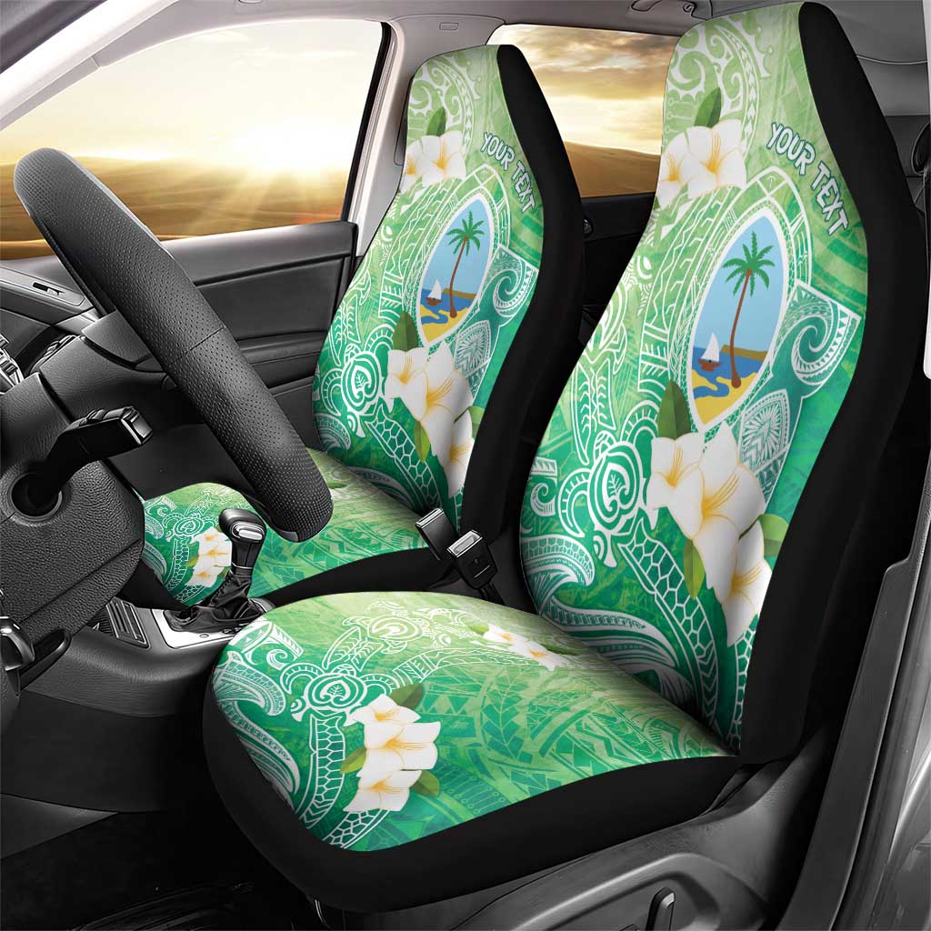 Hafa Adai Guam Chamorro Personalized Car Seat Cover Summer Green Latte Stone with Guasali - Polynesian Pride