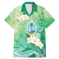 Hafa Adai Guam Chamorro Personalized Family Matching Mermaid Dress and Hawaiian Shirt Summer Green Latte Stone with Guasali - Polynesian Pride