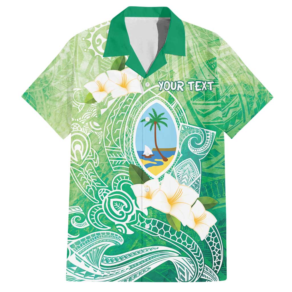 Hafa Adai Guam Chamorro Personalized Family Matching Puletasi and Hawaiian Shirt Summer Green Latte Stone with Guasali - Polynesian Pride