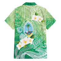 Hafa Adai Guam Chamorro Personalized Family Matching Short Sleeve Bodycon Dress and Hawaiian Shirt Summer Green Latte Stone with Guasali - Polynesian Pride