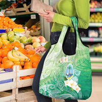 Hafa Adai Guam Chamorro Personalized Grocery Bag Summer Green Latte Stone with Guasali - Polynesian Pride