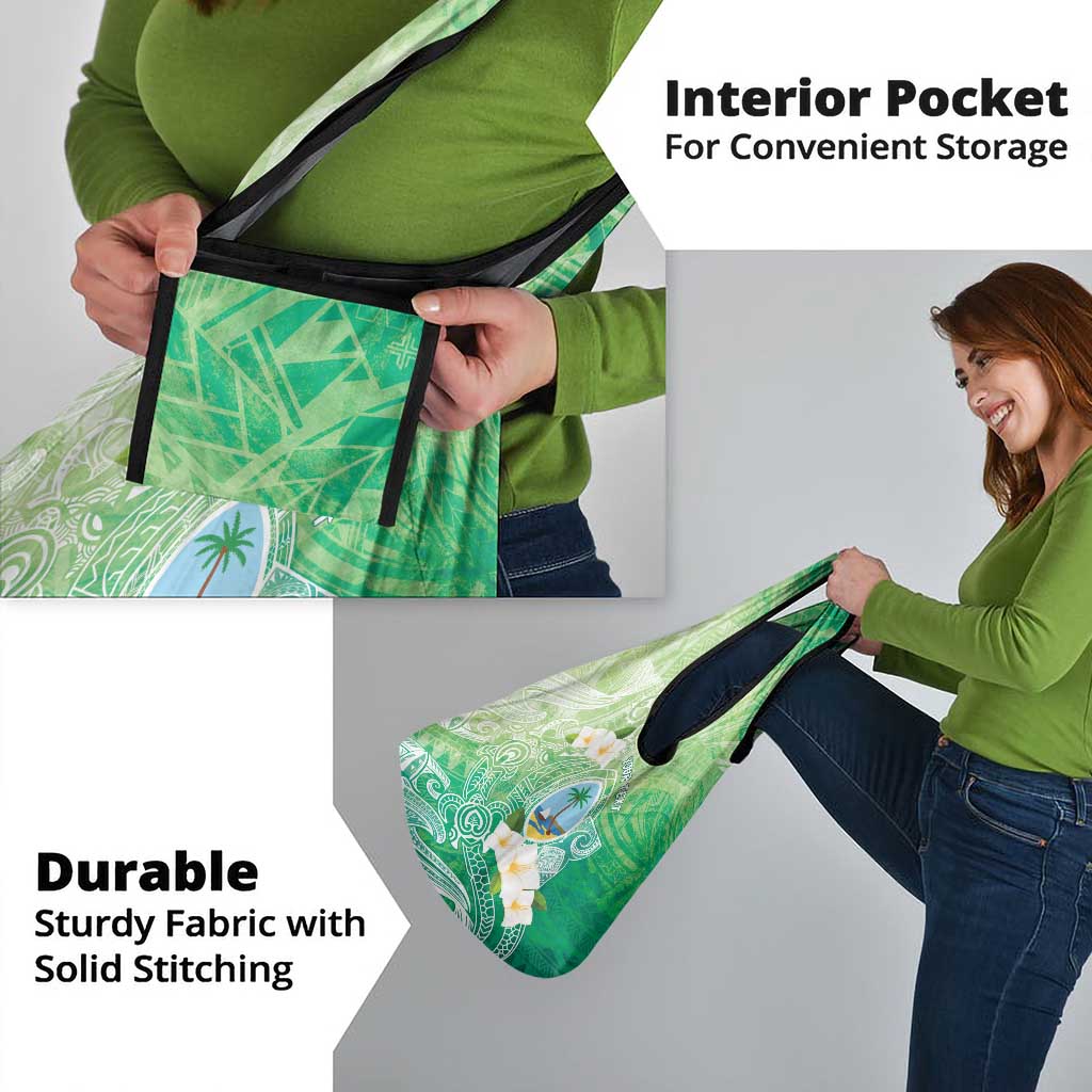 Hafa Adai Guam Chamorro Personalized Grocery Bag Summer Green Latte Stone with Guasali - Polynesian Pride