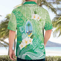 Hafa Adai Guam Chamorro Personalized Hawaiian Shirt Summer Green Latte Stone with Guasali - Polynesian Pride