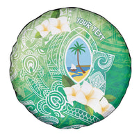 Hafa Adai Guam Chamorro Personalized Spare Tire Cover Summer Green Latte Stone with Guasali - Polynesian Pride