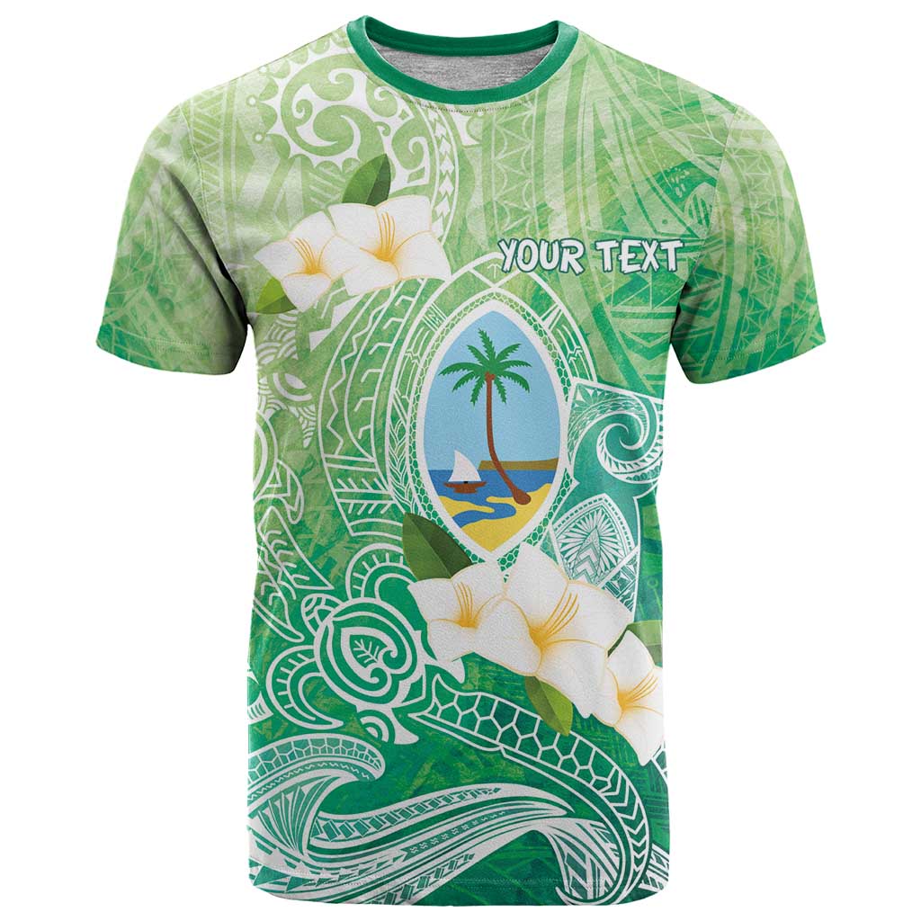 Hafa Adai Guam Chamorro Personalized T Shirt Summer Green Latte Stone with Guasali - Polynesian Pride