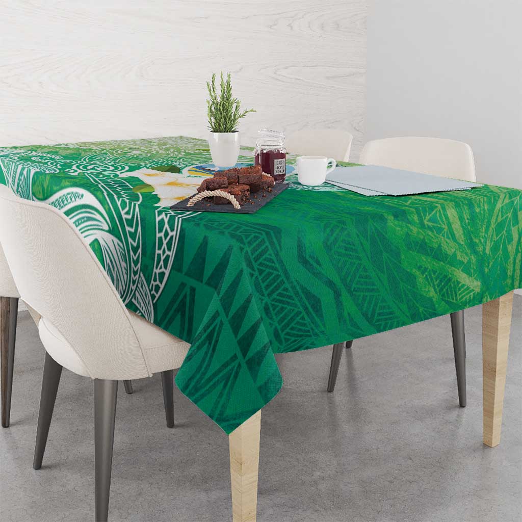 Hafa Adai Guam Chamorro Personalized Tablecloth Summer Green Latte Stone with Guasali - Polynesian Pride